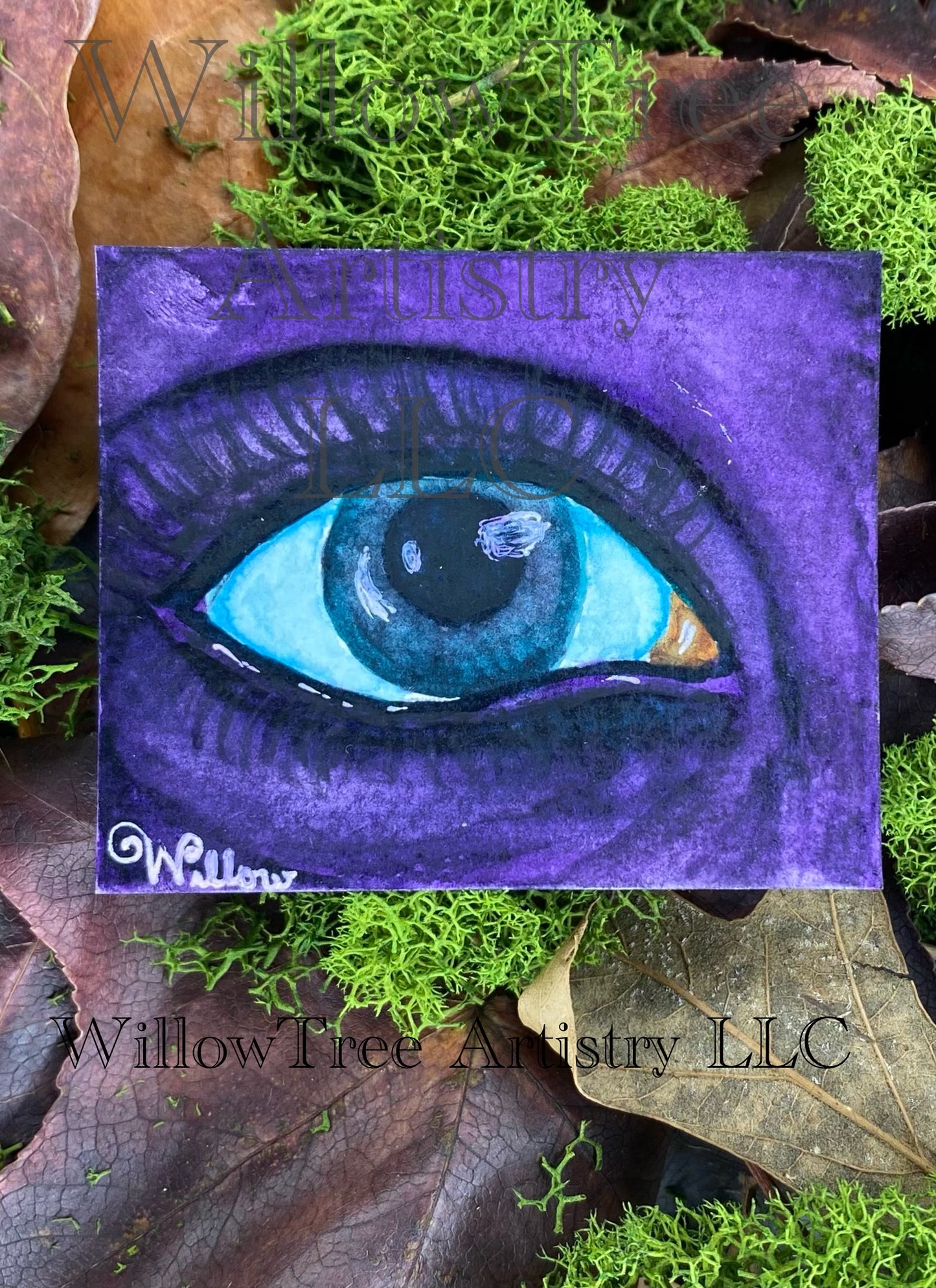 Watercolor- Purple&Blue Eye
