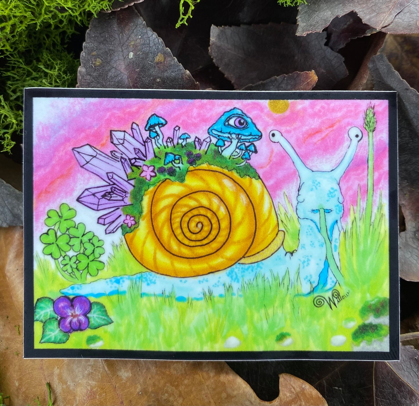 Crystal Snail Vinyl Sticker