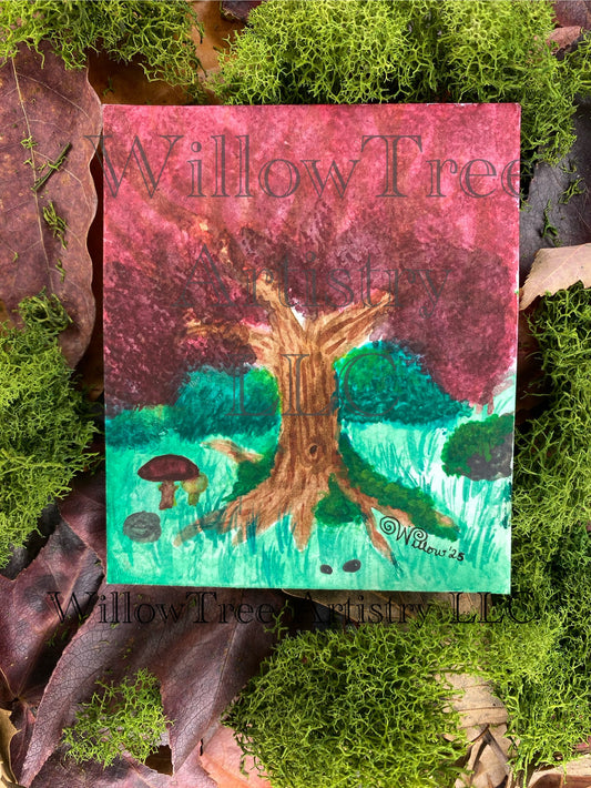 Watercolor Tree- mini