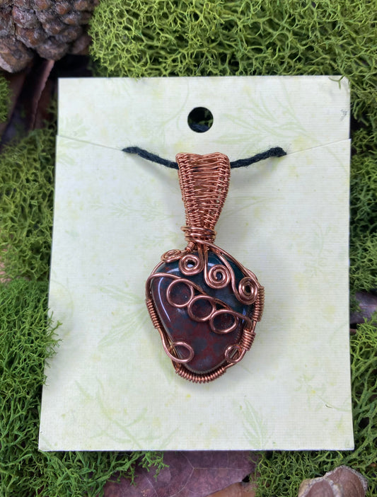 Copper Wrapped Bloodstone