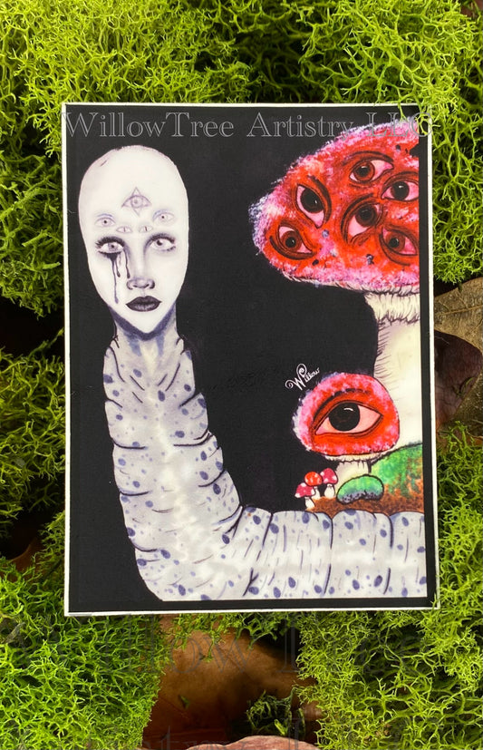 Just a Worm Vinyl Sticker